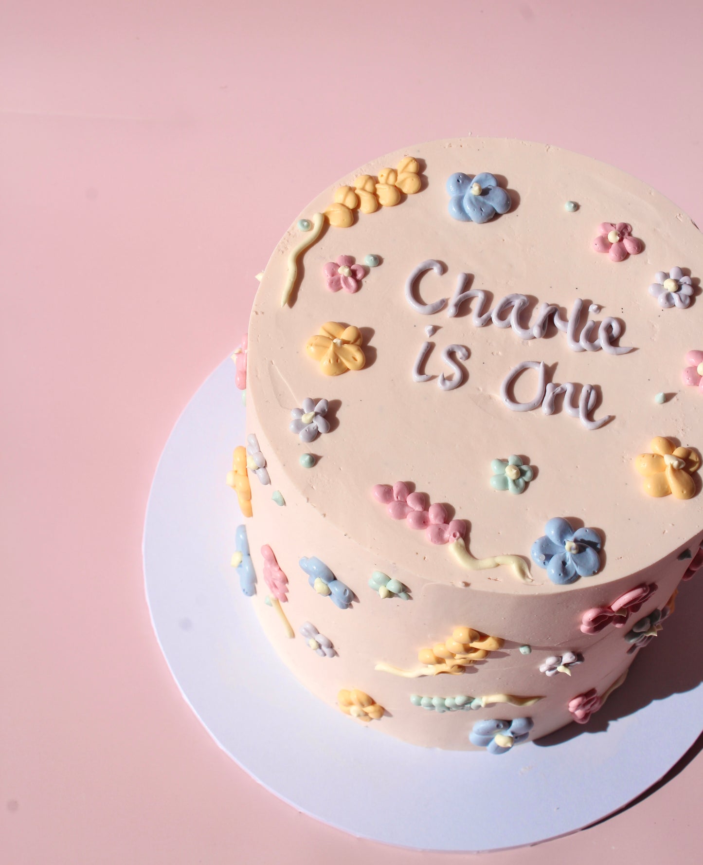 Flower Drawing Cake