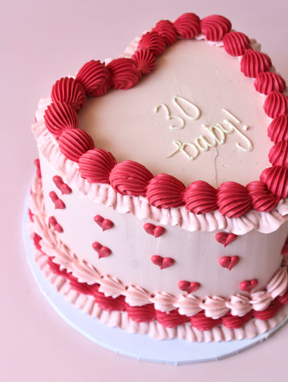 Heart cake design by Sweet Street Cakery 