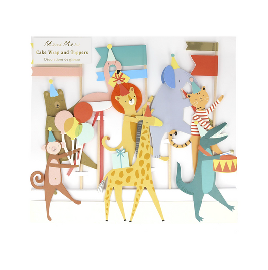 Animal Parade Cake Wrap & Toppers (Meri Meri)