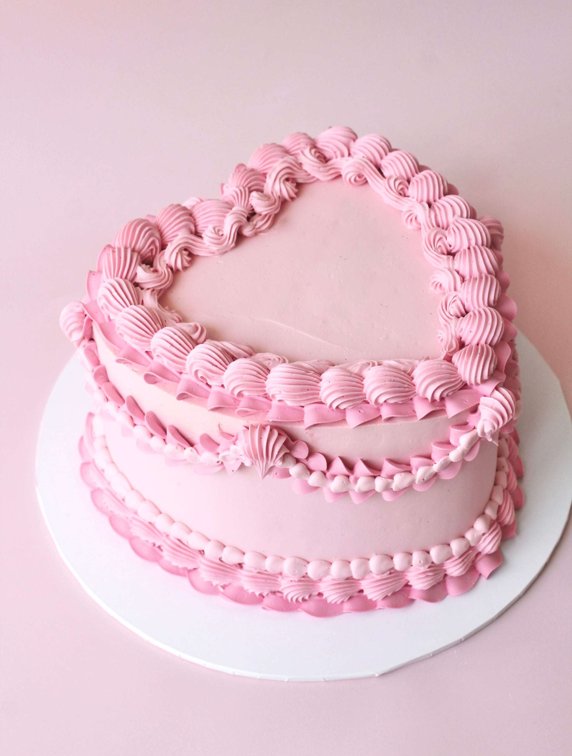 Pink heart cake Newcastle 