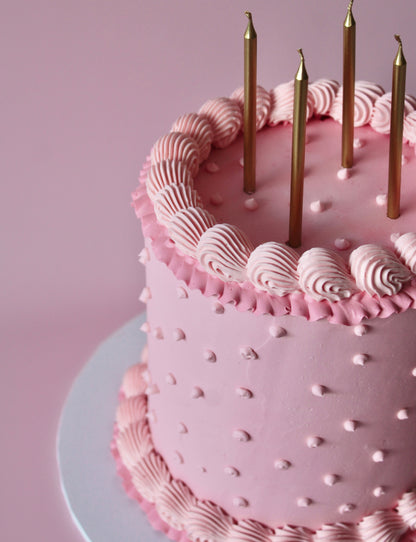 Buttercream polka dot cake