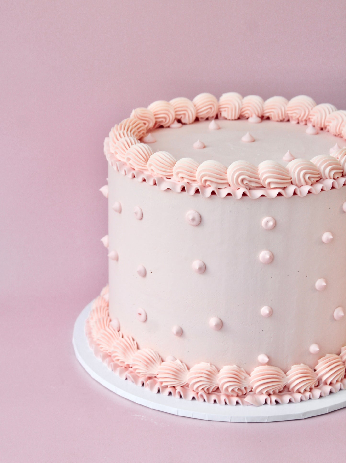 Frilly buttercream cake